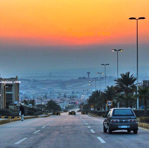 Beautiful View of Bahria Town phase 8. Superior Infrastructure and peaceful environment make the sunset a remarkable one.